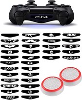 Playstation PS5 PS4 PS3 | Xbox X S One 360 | 1 Set = 2 Thumbgrips | Sticker + Thumbgrips | Wit/Rood + Willekeurige Sticker