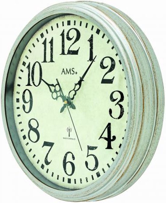 Clayre & Eef Wandklok 40x4 Cm Bruin Grijs Kunststof Glas Westminster Clock Company London Muurklok
