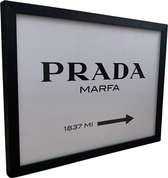 Art Collection International | Prada Poster met lijst (33x43 cm) | Fashion | Wall Art | Woondecoratie