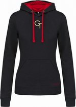 G-TOWN Logo GT Dames Hoodie  Zwart Rood GT MT. L