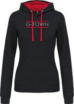 G-TOWN Dames Hoodie  zwart / rood G-TOWN Grijs/Rood MT. XL