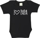 Baby rompertjes - I love papa - maat 80 - korte mouwen - baby - baby kleding jongens - baby kleding meisje - rompertjes baby - rompertjes baby met tekst - kraamcadeau meisje - kraa