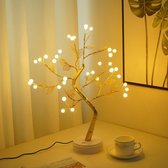 Zizza® Staande Tafellamp Boom - Nachtlampje - Staande Lamp - Goud met wit