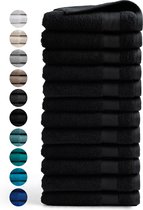 Handdoek Hotel Collectie - 12 stuks - 50x100 - zwart