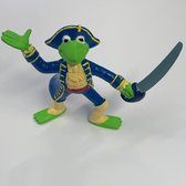 Captain Abraham Smollett -The muppet show - speelfiguurtje - Kermit als piraat - 8cm - kunststof.