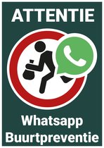 Whatsapp buurtpreventie sticker, rechthoekig 210 x 297 mm