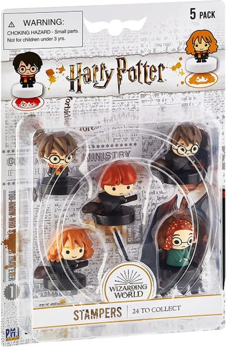 Harry Potter - Stampers (stempels) 5-Pack - Harry Potter - Ron Weasley - Hermione Granger - Sibyl Trelawney