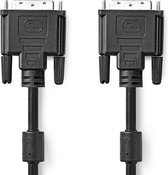 DVI-Kabel | DVI-D 24+1-Pins Male | DVI-D 24+1-Pins Male | 1080p | Vernikkeld | 3.00 m | PVC | Zwart | Polybag