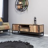 Tv meubel Sven 145x45x50 cm mangohout en metaal