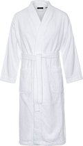 Kimono badstof katoen – lang model – unisex – badjas dames – badjas heren – sauna -  wit - S/M