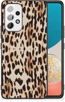 Telefoonhoesje Geschikt voor Samsung Galaxy A53 TPU Silicone Hoesje met Zwarte rand Leopard
