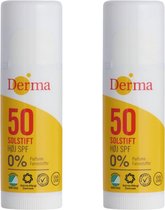Derma Sun - Zonnebrandstick - SPF50 - 2 x 15 ML - Parfumvrij