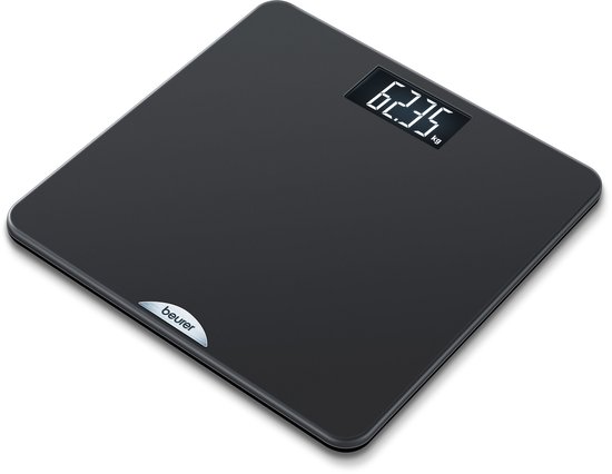 Beurer PS 240 Personenweegschaal - Digitaal - Rubber anti-slip sta-oppervlak - Tot 180kg - Weging per 50 gr. - Verlicht groot zwart LCD-display - Quick Start - Incl. batterijen - 5 Jaar garantie