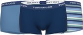 TOM TAILOR  Buffer 3-Pack Heren Boxershort met korte pijpen - Blauw - Maat XL