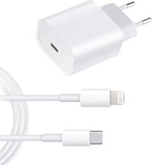 Snellader USB-C - Geschikt voor IPhone 13, 12, 11, X - IPad - wit