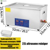 MoreLife Ultrasone Reiniger - Ultrasoon Reiniger 22 Liter -  Ultrasone Cleaner - Ultrasoonbad - Reinigingsbad - Reinigingsbak - Sieradenreiniger