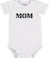 Baby Rompertje met tekst 'I love you mommy' | Korte mouw l | wit zwart | maat 62/68 | cadeau | Kraamcadeau | Kraamkado | Moederdag