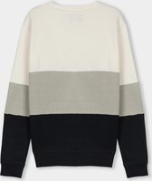 Tiffosi colorblock sweater ecru, groen, zwart maat 140