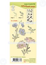 LeCrea - Clear stamp combi Aquarel bloemen 557.774