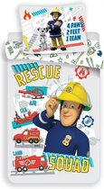 Brandweerman Sam Dekbedovertrek Rescue Squad - 100 x 135 cm - Katoen - incl Dekbed+Kussen KD®