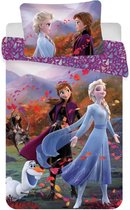 KD® - Disney Frozen Baby Dekbedovertrek Anna&Elsa en Olaf - 100 x 135 cm - Katoen