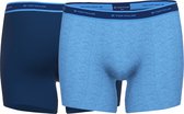 TOM TAILOR Kentucky - 2-Pack Heren Long Pants  - Blauw/blauw gemeleerd - Maat 2XL