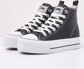 British Knights - Kaya Mid Dames Sneakers Hoog - Maat 37 - Zwart - Vrouwen Schoenen