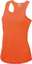 Neon oranje sport singlet voor dames L (40)