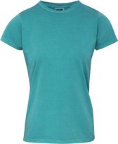 Basic ronde hals t-shirt comfort colors groene voor dames - Dameskleding t-shirt groene XL (42/54)