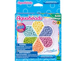 foto van Aquabeads 31505 navulling pastelparelpakket - 800 parels in 6 pastel kleuren
