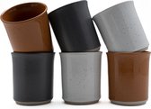 Koffiekopjes - koffiemok - koffiebeker - set van 6 kopjes - 150ML - keramiek - hip en trendy