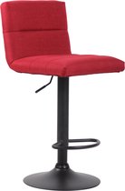 Barkruk - Barstoel - Stof/Metaal - Rood - 51x42x84-105 cm