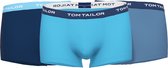 TOM TAILOR  Buffer 3-Pack Heren Boxershort met korte pijpen - Blauw - Maat 2XL