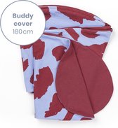 Doomoo Buddy Cover - Hoes voor Voedingskussen Buddy - Biologisch Katoen - 180 cm - Brushes Ruby