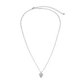 Sprankelende Sparkle hart hanger ketting - ketting - verstelbare ketting - Verzilverd - Dottillove.