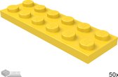 LEGO Plaat 2x6, 3795 Geel 50 stuks