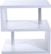 HOMdotCOM Bijzettafel koffietafel wit 50 x 50 x 50cm