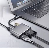 4 in 1 USB C-HUB Multipoort Adapter - HDMI, VGA, USB3.0 en Type-C opladen