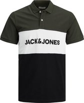 JACK&JONES ESSENTIALS JJELOGO BLOCKING POLO SS SN Heren Poloshirt - Maat XS