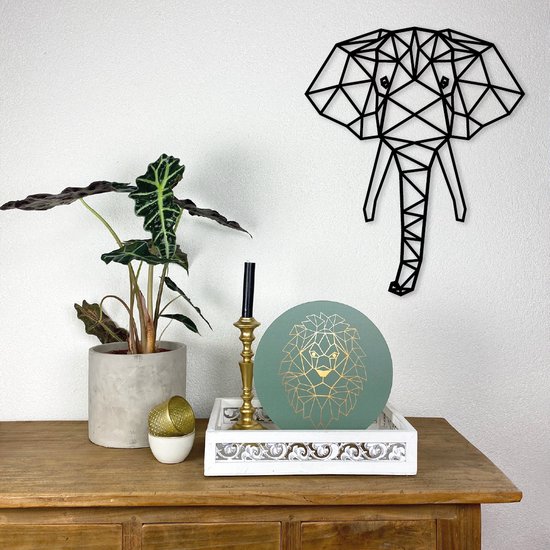 MMshop Dekoschild Katze 40x26cm - Schwarze 3D Wanddekoration