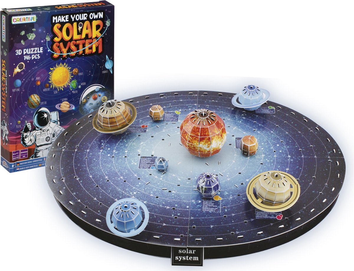 Grafix 3D puzzel voor kinderen | Maak je eigen zonnestelsel | 146  puzzelstukjes |... | bol.com