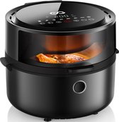 ELEGIANT EGH-AF400 Airfryer - Hetelucht friteuse -5.5L - 1200g friet -1500W - met zichtbaar venster  - zwart
