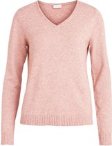 Vila Trui Viril V-neck L/s  Knit Top - Noos 14042769 Old Rose/ Melange Dames Maat - XS