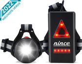 Nince Led hardloop Verlichting van Hoge Kwaliteit - One Size - USB Oplaadbaar Voor en Achterkant - Hardloop lampjes - Hardloop lichtjes - Hardloop vest - Hardloopverlichting - Hard