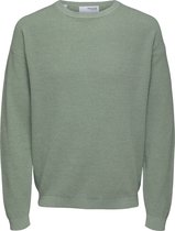 SELECTED HOMME WHITE SLHROBERT LS KNIT CREW NECK W  Trui - Maat XXL