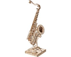 Robotime 3D Houten Puzzel Muziekinstrument Saxophone, TG309, 8,5x7x23cm - 6946785116793
