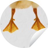 Tuincirkel Poten van een baby eend - 90x90 cm - Ronde Tuinposter - Buiten
