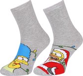 Warme, grijze antislip sokken - The Simpsons / 37-42