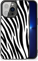 Smartphone Hoesje iPhone 13 Pro Trendy Telefoonhoesjes met Zwarte rand Zebra