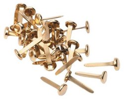 SOHO Splitpennen – Splitpennen – Doorhaalpennen – Gouden Splitpennen – 100 stuks – Goudkleurig